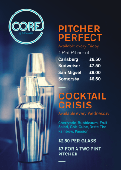 COCKTAIL CRISIS PITCHER PERFECT