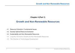 Growth and Non-Renewable Resources
