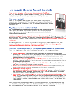 How to Avoid Checking Account Overdrafts