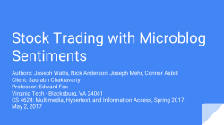 Stock Trading with Microblog Sentiments - VTechWorks