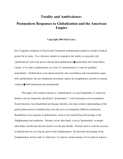 Totality and Ambivalence: Postmodern Responses to Globalization