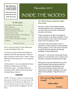 November 2014 Inside the Woods