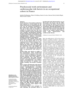 Psychosocial work environment and cardiovascular risk - NCBI
