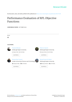 Performance Evaluation of RPL Objective Functions