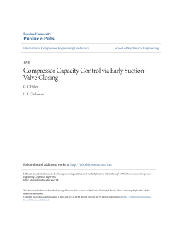 Compressor Capacity Control via Early Suction - Purdue e-Pubs