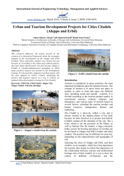 Urban and Tourism Development Projects for Cities Citadels