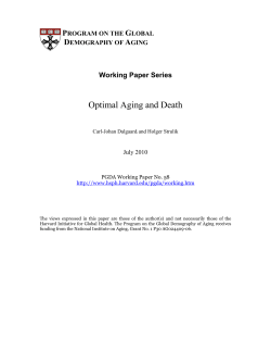 Optimal Aging and Death