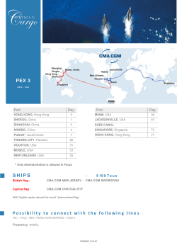 SHIPS Possibility to connect with the following lines PEX 3
