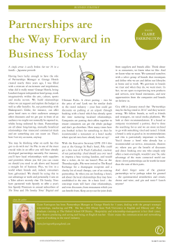 partnerships really are the way forward CLAIRE