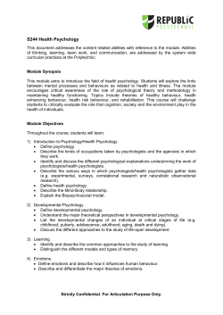 S244 Health Psychology (e