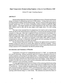 High Temperature Reciprocating Engines: A Key to Cost