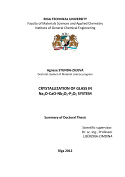 CRYSTALLIZATION OF GLASS IN Na2O-CaO-Nb2O5-P2O5