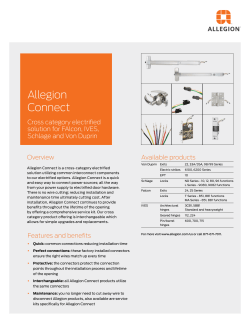 Allegion Connect Data Sheet