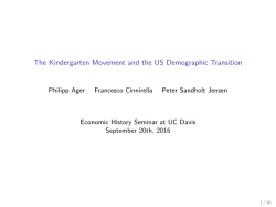 The Kindergarten Movement and the US Demographic Transition