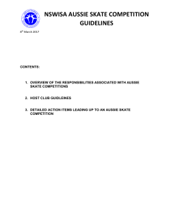 Aussie Skate Competiton Guidelines