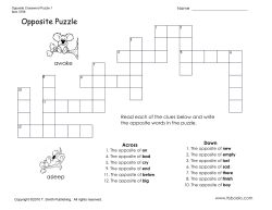 Opposite Crossword Puzzle 1