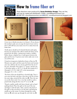 How to frame fiber art