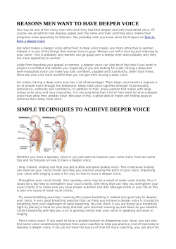 reasons men want to have deeper voice simple techniques