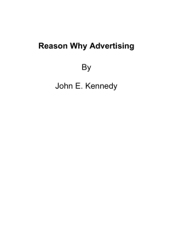 Reason Why Advertising