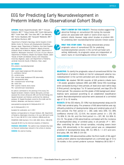 EEG for Predicting Early Neurodevelopment in Preterm