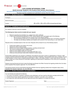 Late Course Withdrawal Form