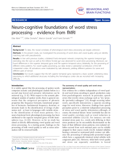 Neuro-cognitive foundations of word stress processing