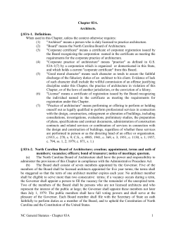 Chapter 83A. Architects - North Carolina General Assembly