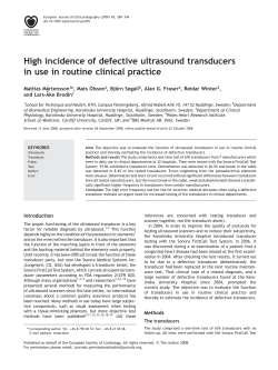 High incidence of defective ultrasound transducers in use in routine