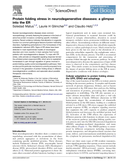 Protein folding stress in neurodegenerative diseases