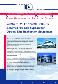 NEWS - singulus technologies ag