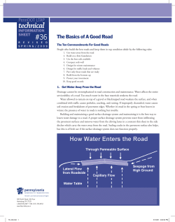 the basics of a good road