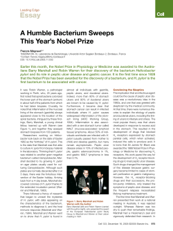 A Humble Bacterium Sweeps This Year`s Nobel