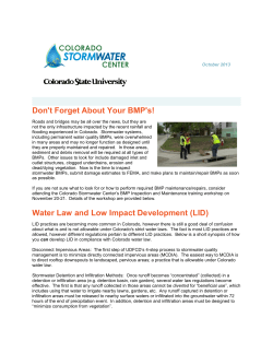 October 2013 newsletter - Colorado Stormwater Center