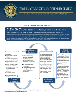 Executive Clemency Timeline - Florida Commission on Offender