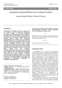 Acquired cryptorchidism in an ectopic location