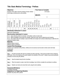 Title: Basic Medical Terminology