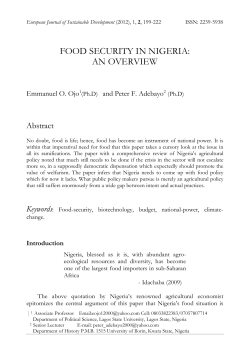 food security in nigeria: an overview