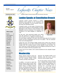 Issue 4 - Lafayette Chapter