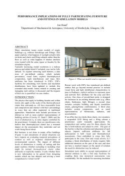 Performance Implications Of Fully Participating Furniture