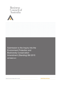 Submission to the Inquiry into the EPBC Amendment (Standing) Bill