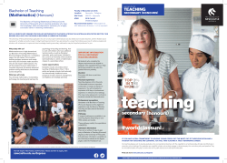 Secondary teaching degrees at UON (PDF