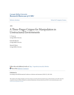 A Three-Finger Gripper for Manipulation in Unstructured Environments