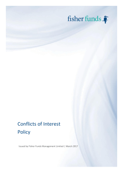 Fisher Funds Conflicts of Interest Policy