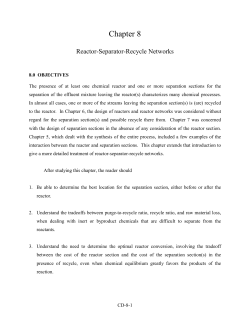 Reactor-Separator-Recycle Networks