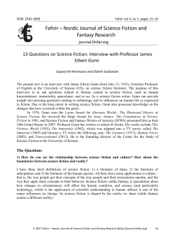 PDF - Fafnir &ndash; Nordic Journal of Science Fiction and Fantasy Research