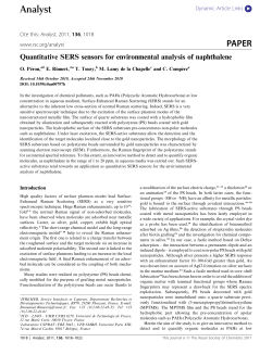 Quantitative SERS sensors for environmental analysis of naphthalene