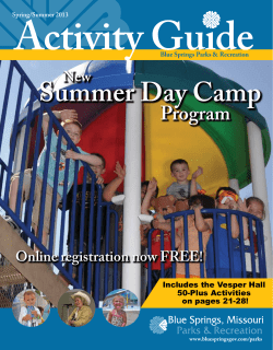 Summer Day Camp - City of Blue Springs