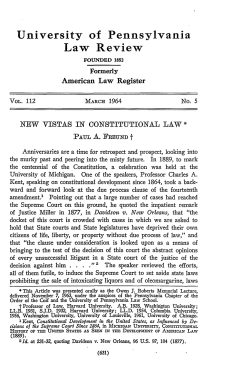 New Vistas in Constitutional Law - Penn Law: Legal Scholarship