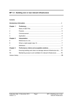 MP 1.4 – Building over or near relevant infrastructure