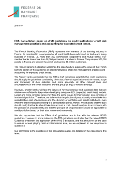 EBA Consultation paper on draft guidelines on credit